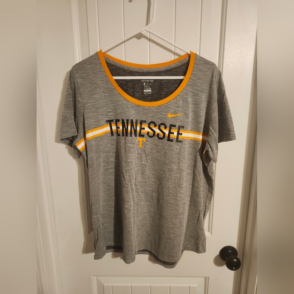 Nike Tennessee Gray Tee with Orange Highlights